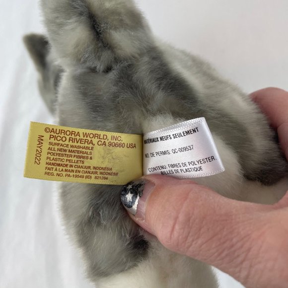 Aurora Miyoni Kitty Cat Plush Tabby Gray Striped 9 Inch Stuffed Animal Toy - Picture 10 of 10